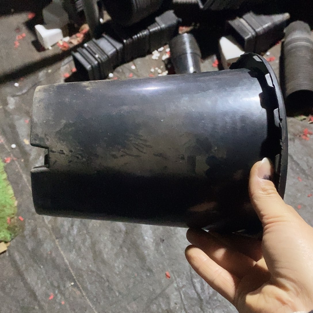 塑料新18公分黑兰花盆15个 