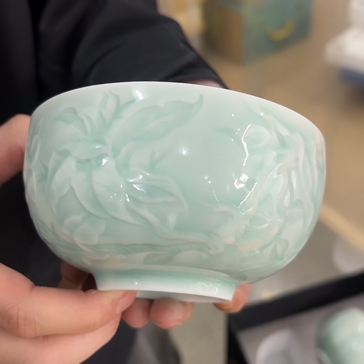 龙泉云间青瓷小米茶器