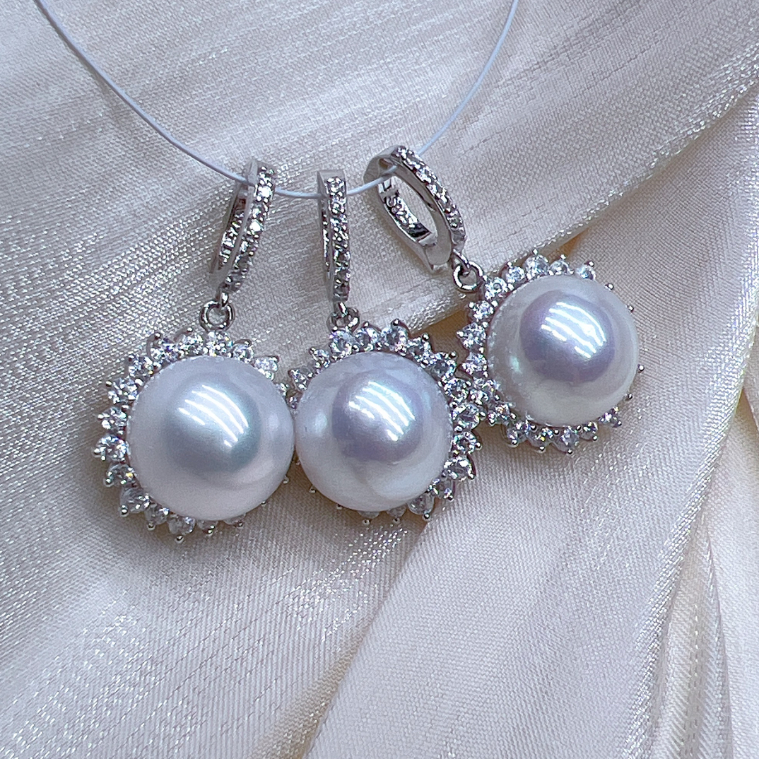 福利来袭！10毫米天然淡水珍珠太阳花万能吊坠S925（多样性发一）