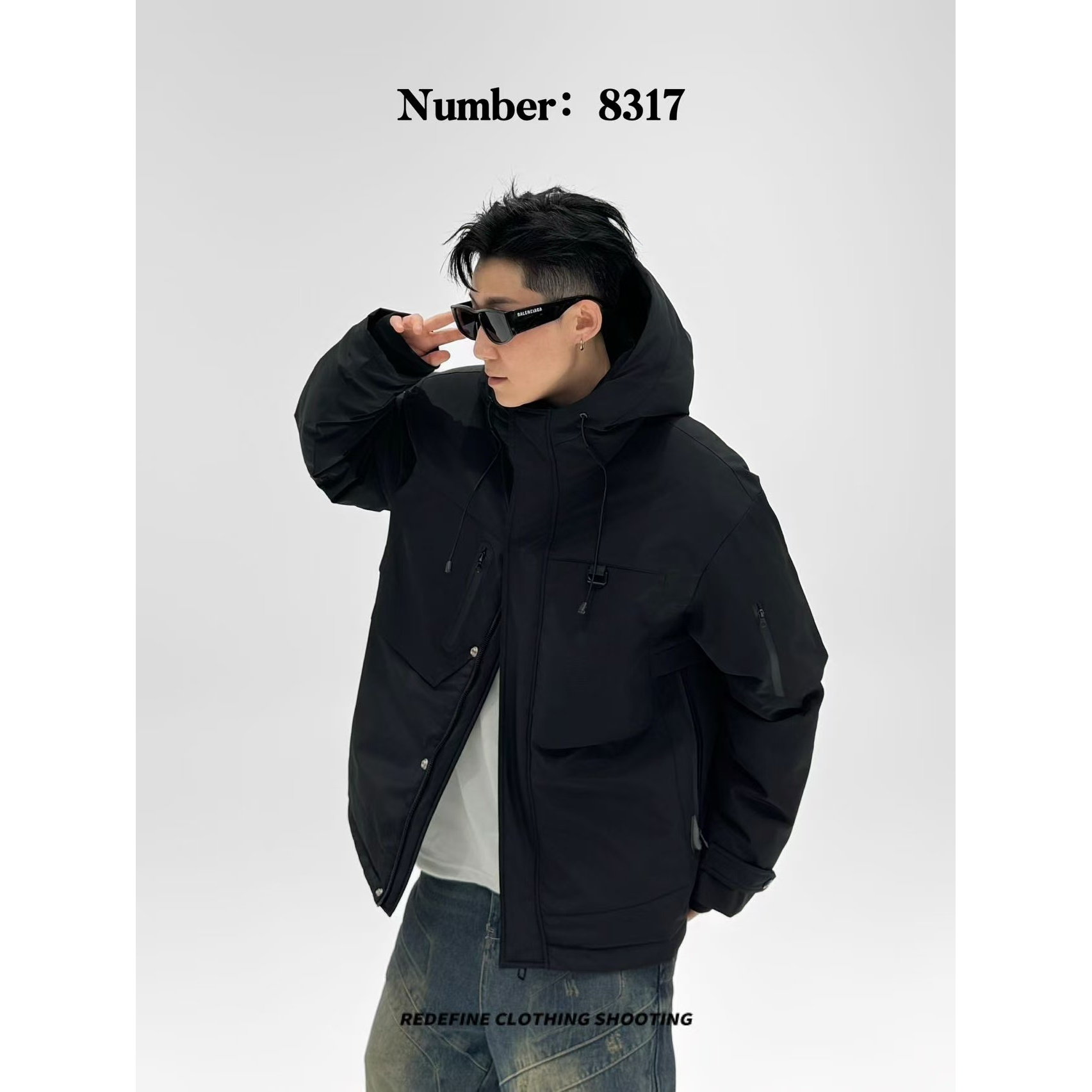 8317冬季御寒保暖男士百搭时尚运动潮流帅气短款修身棉外套