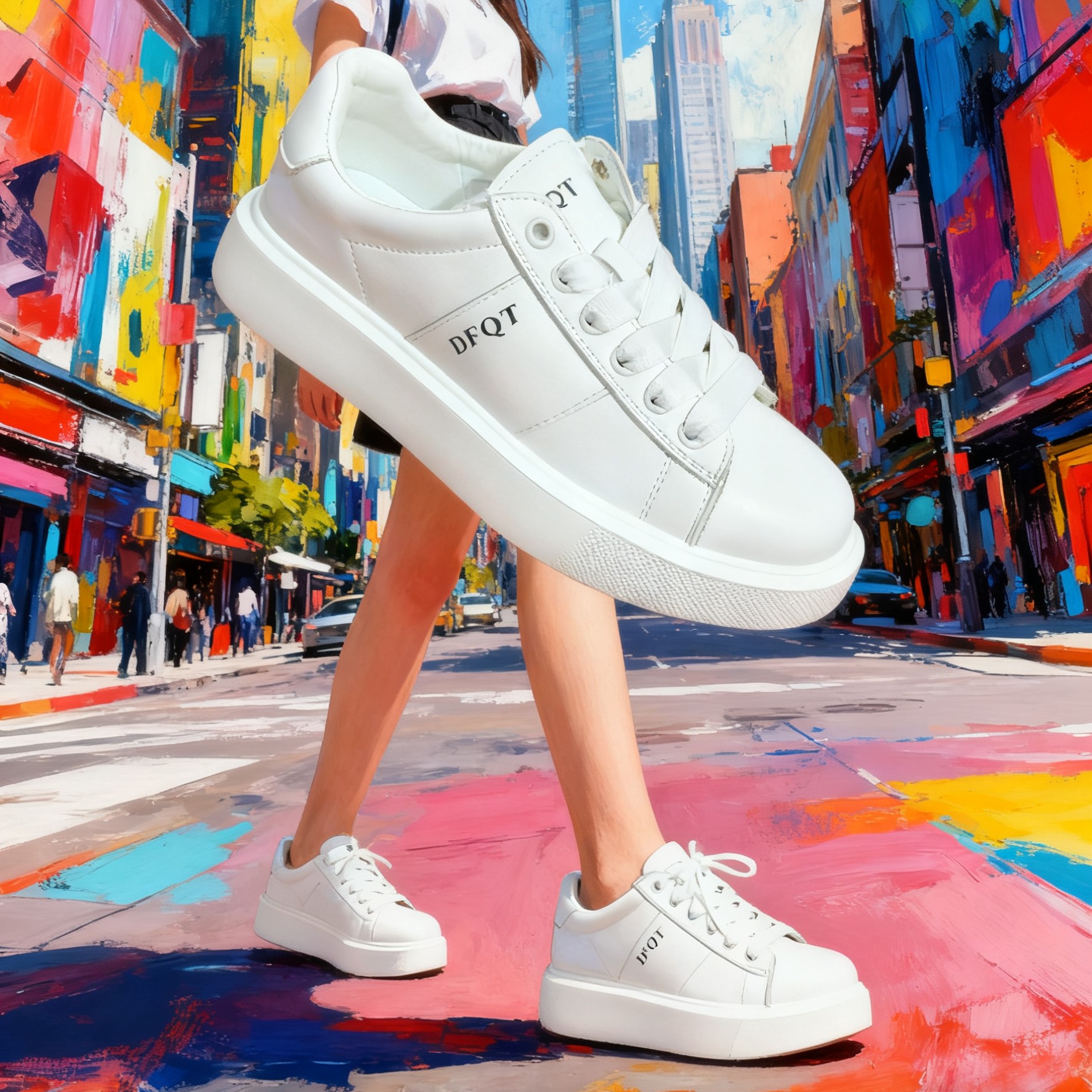 2023-8新款舒适日常百搭潮流小白鞋容易打理