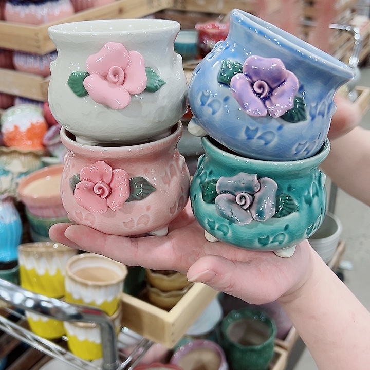 有孔，凑单福利满10元发货陶瓷多肉花盆！