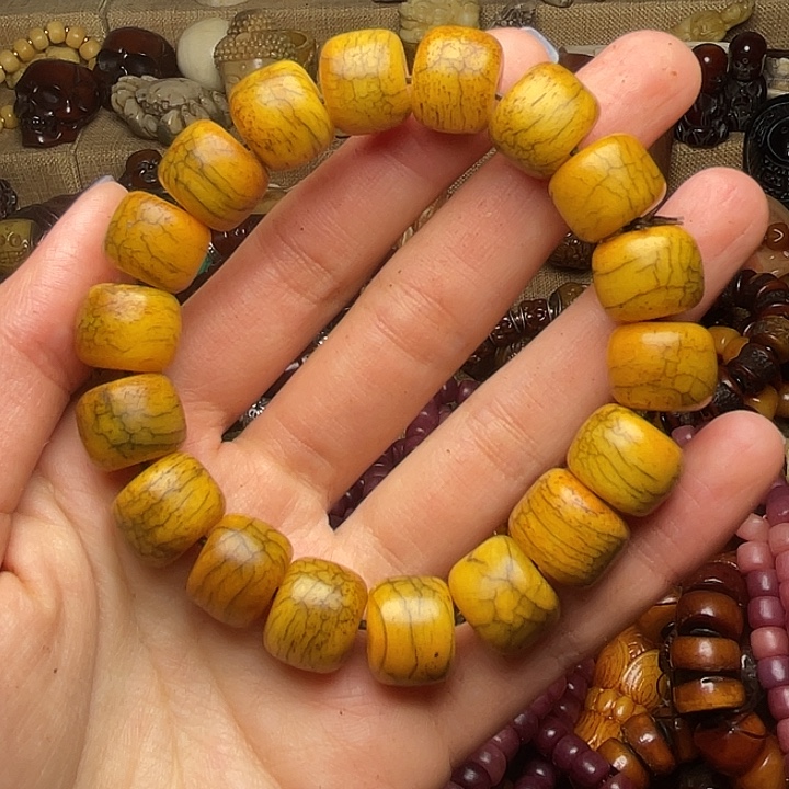 木质非金属微瑕1.4开片手串