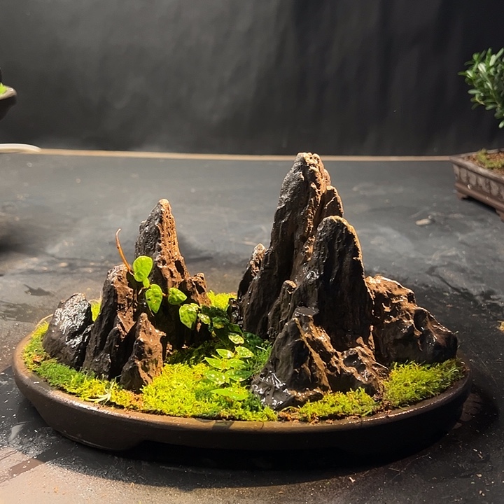 手工制作宋山石盆景009