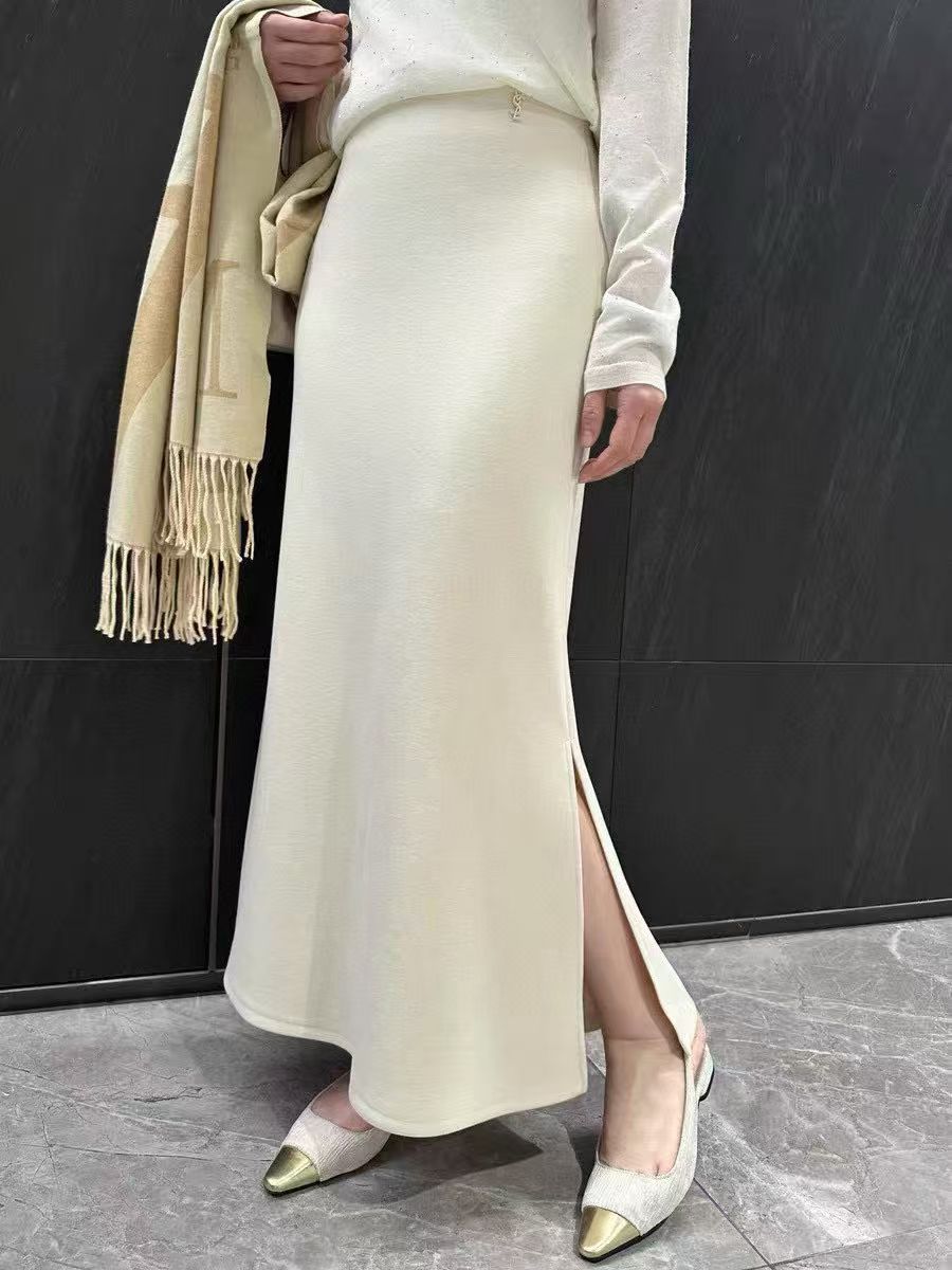 加绒加厚丝绒鱼尾裙高腰显瘦气质半身裙