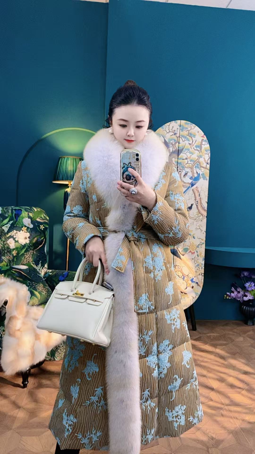 【金棕绣锦】2025设计师时尚新款鹅绒服-8613