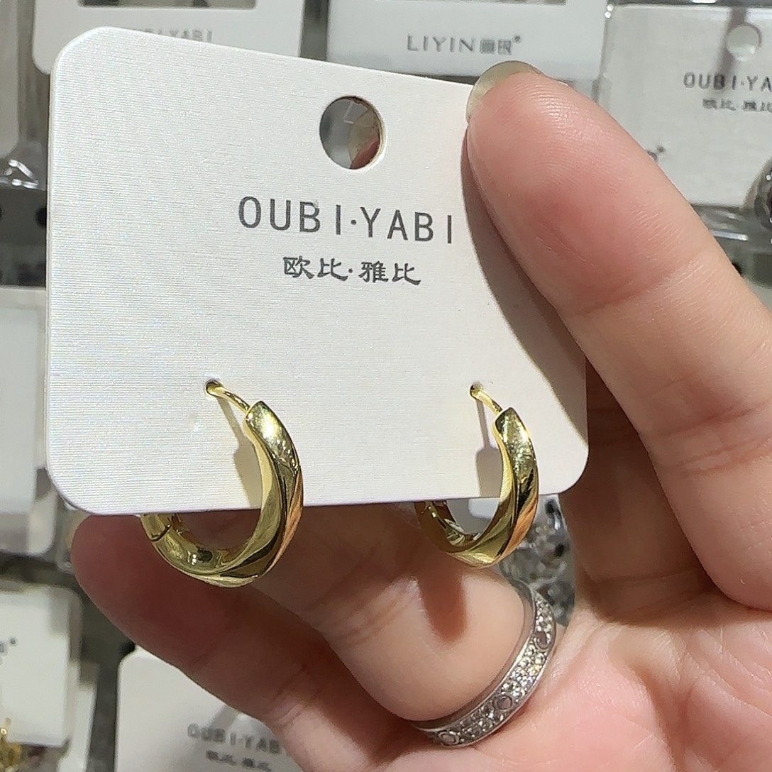 锆石纯铜合金金色耳扣