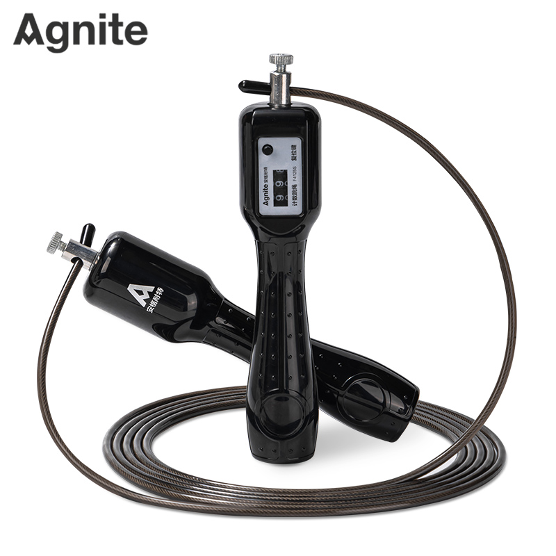 得力安格耐特跳绳F4125S机械计数钢丝跳绳减肥运动中小学生竞速绳