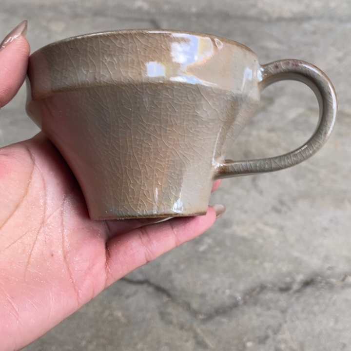 浪鬼柴烧 釉绘柴烧卫*咖啡杯