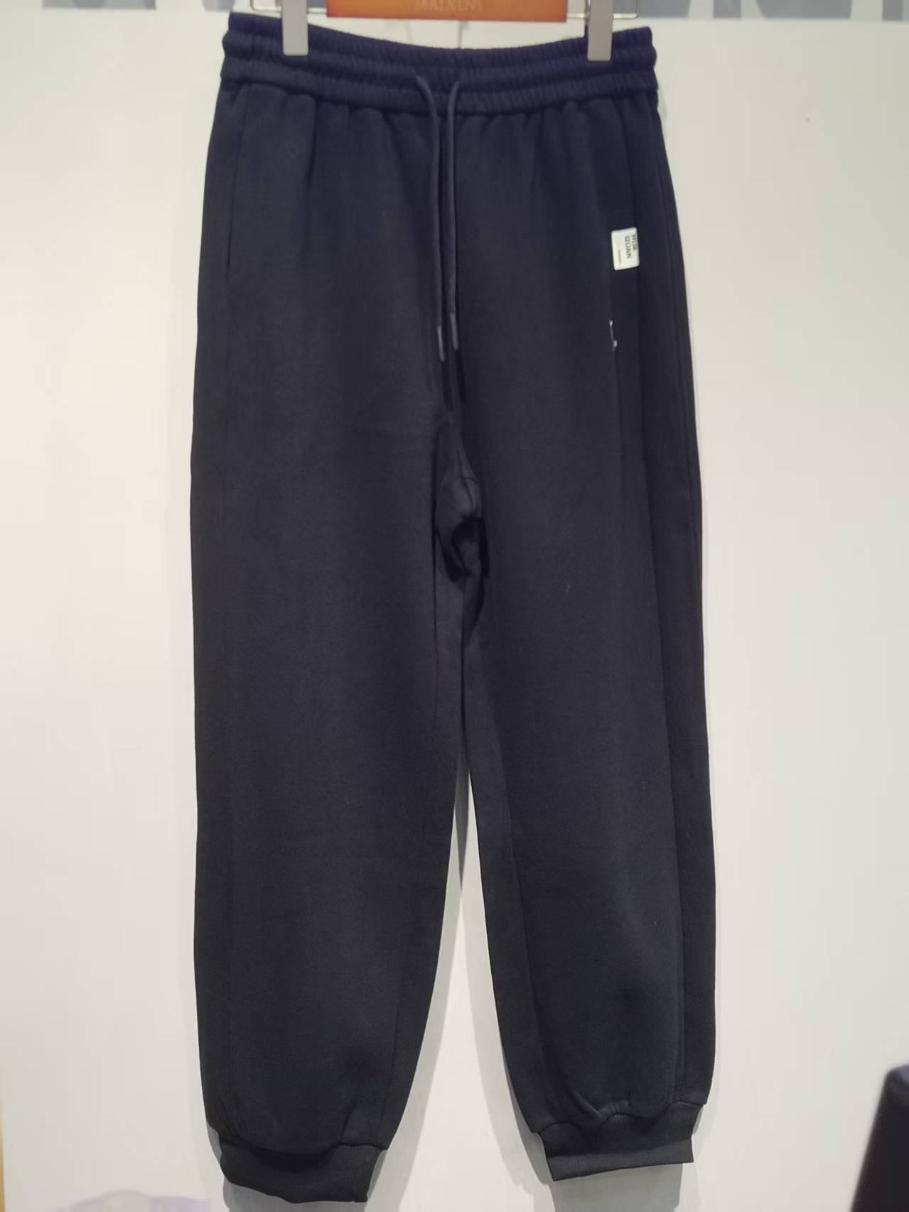 麦寻黑色加绒休闲裤