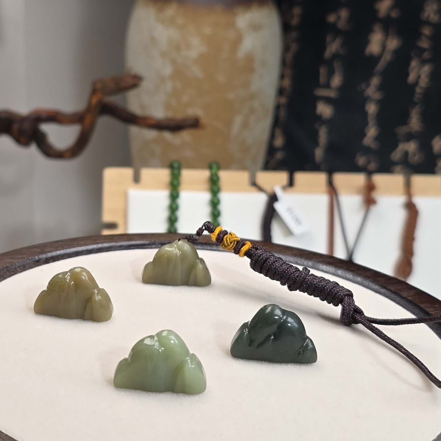 和田玉碧玉且末靠山精美百搭事业有靠 多样性发货发其一0034