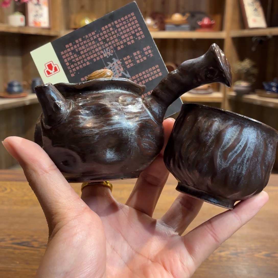 柴烧老岩泥茶器皿