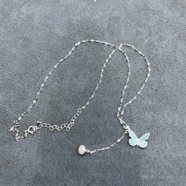银饰蝴蝶项链-5472