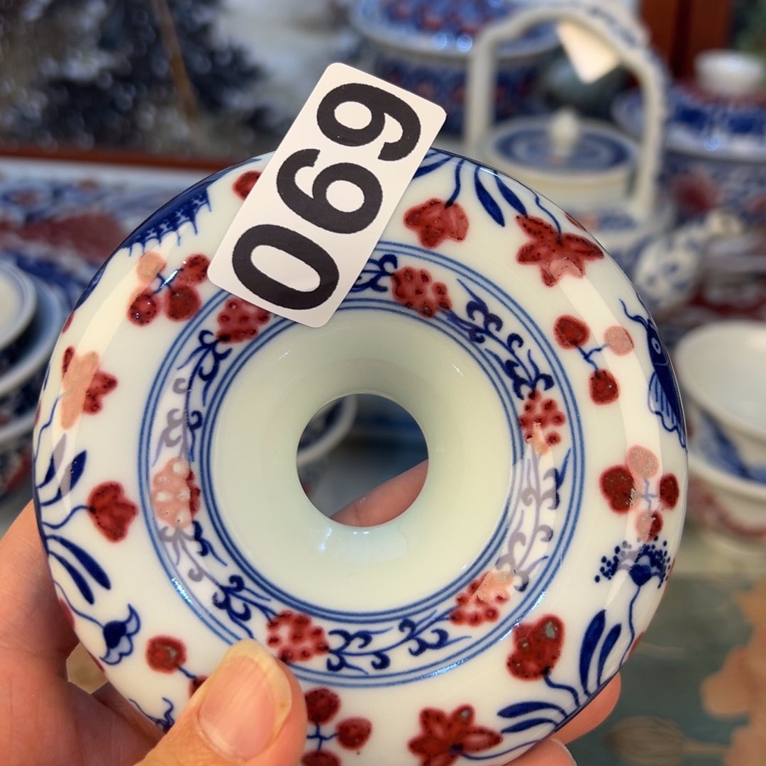 杯云*森青花釉里红釉下