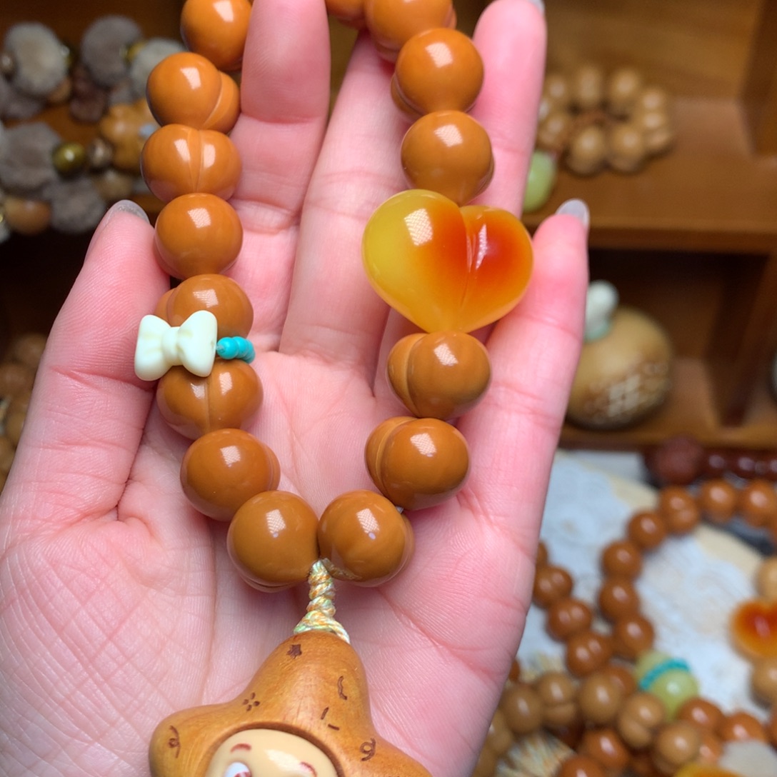 吊坠猴头核桃15玻璃底定制