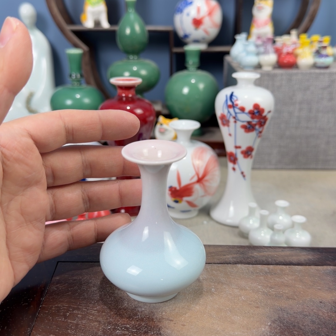 陶瓷手工小花器摆件