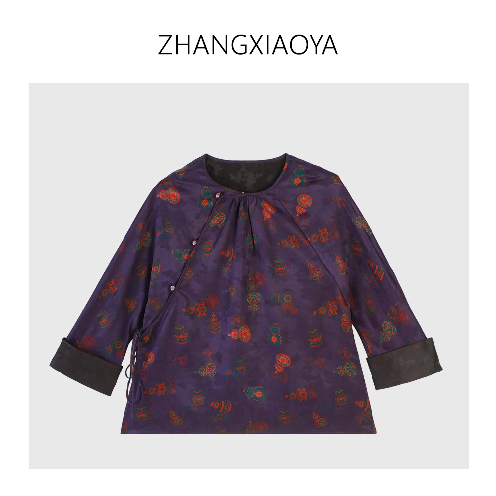 慧  新中式 湖丝缎福禄葫芦 太太服 34002