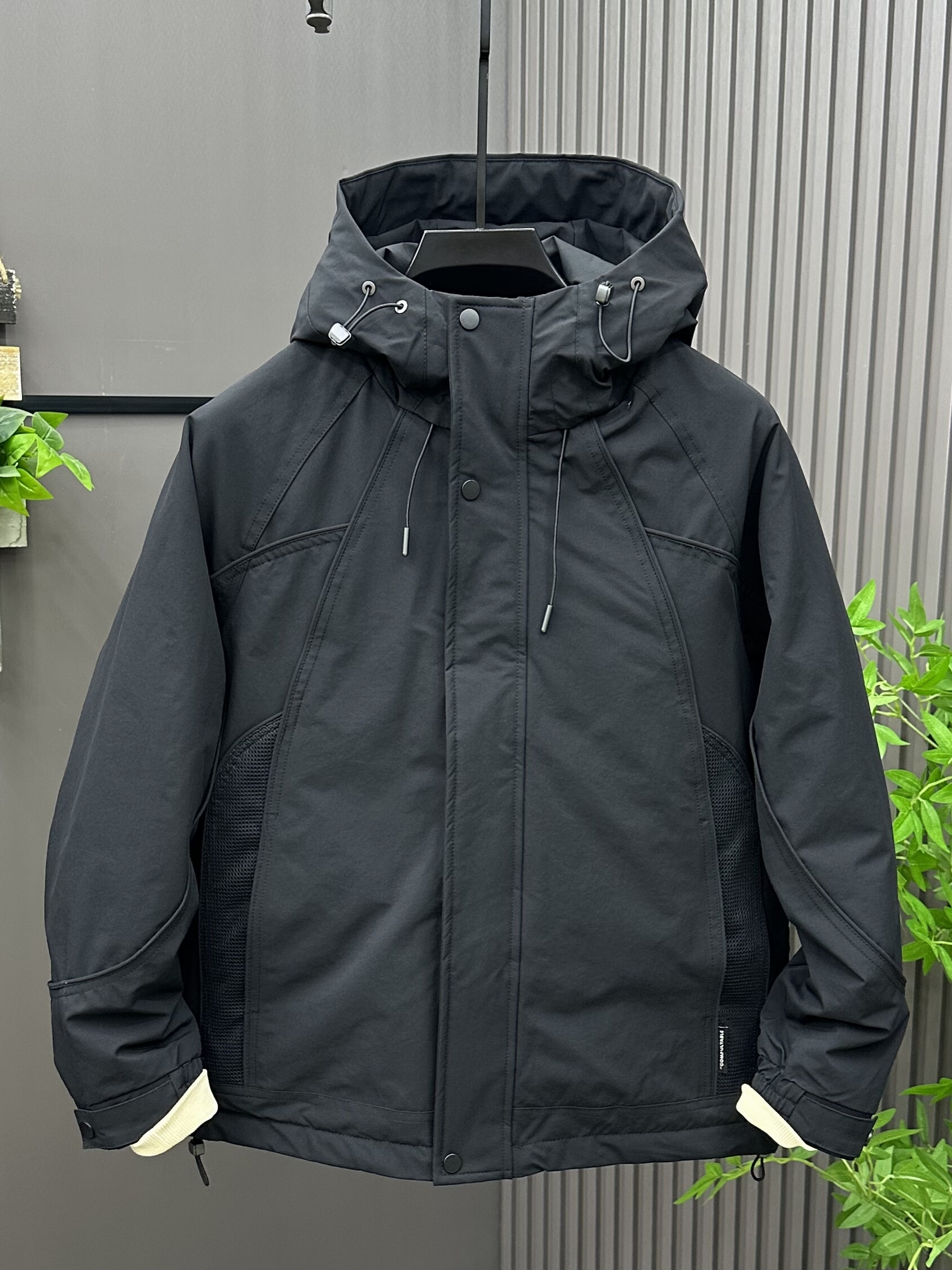 男士秋季新款高货二棉外套夹克广州高货潮牌休闲百搭179连帽夹克