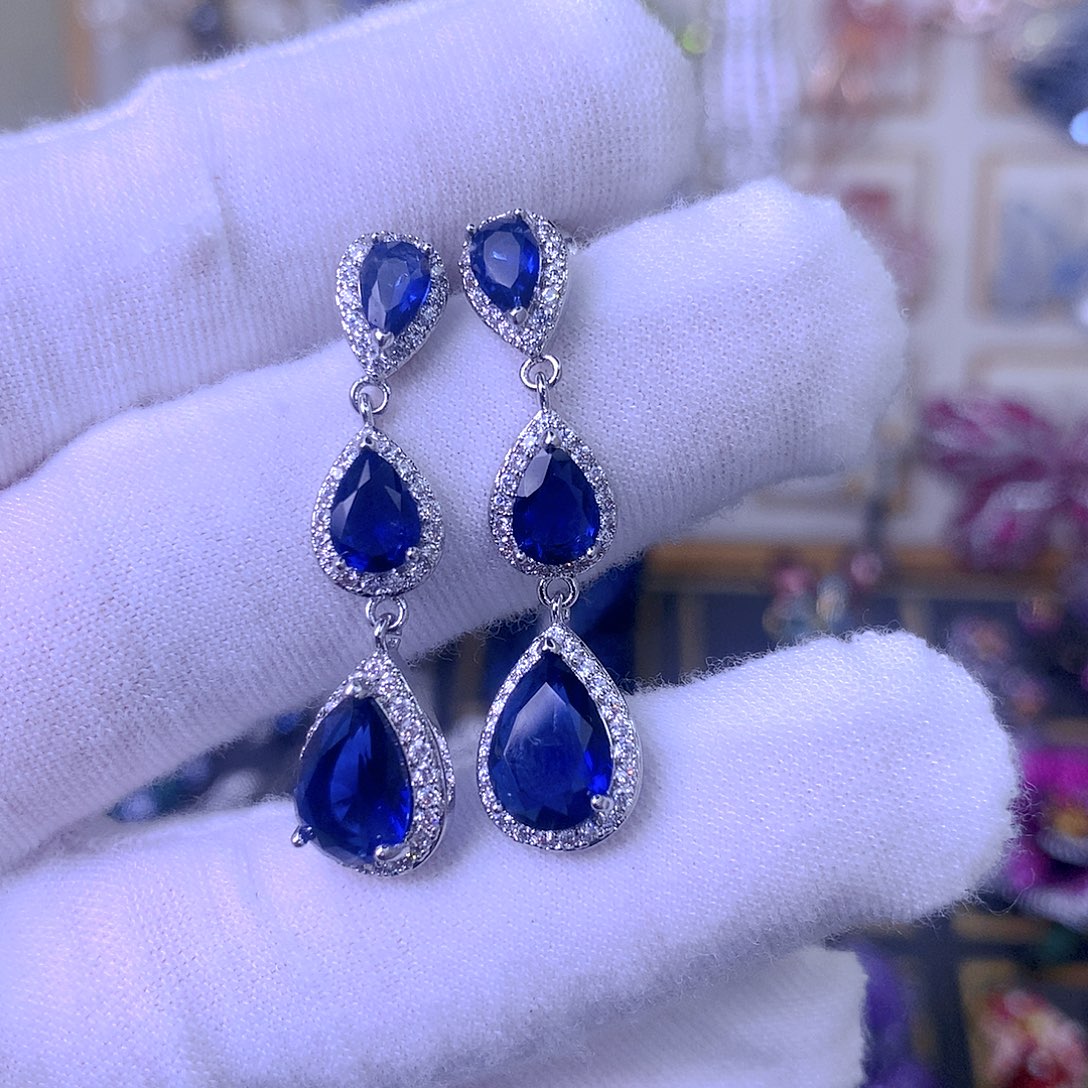 仿水晶铜耳环耳坠