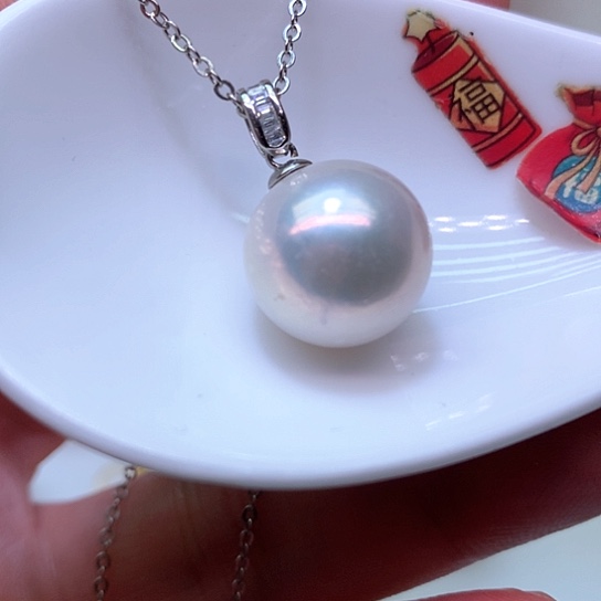 淡水珍珠耳饰银S925镶嵌