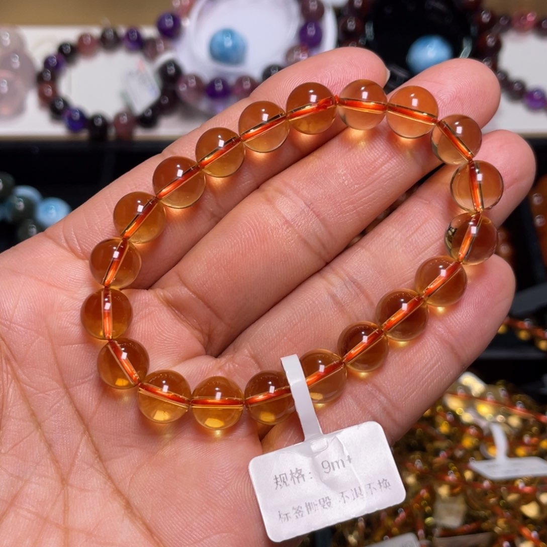 水晶手链未镶嵌透*巴西暴力黄