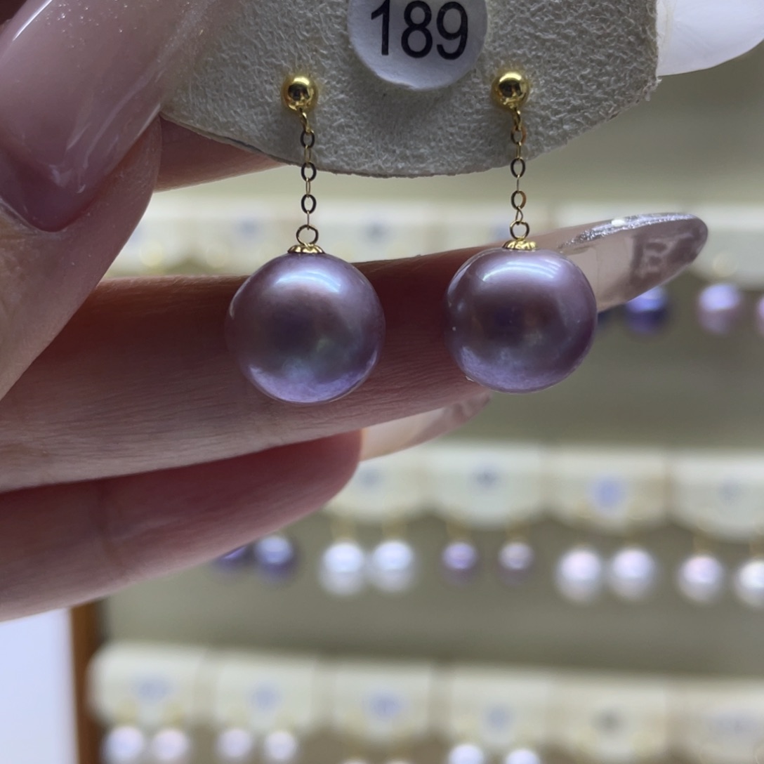 淡水珍珠耳饰18K金镶嵌