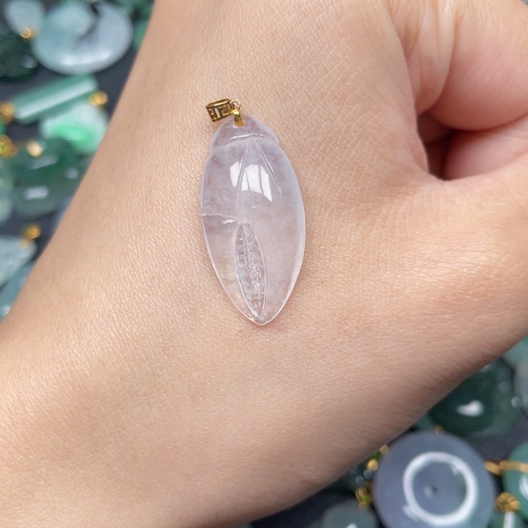 翡翠颈饰18K金镶嵌翡翠