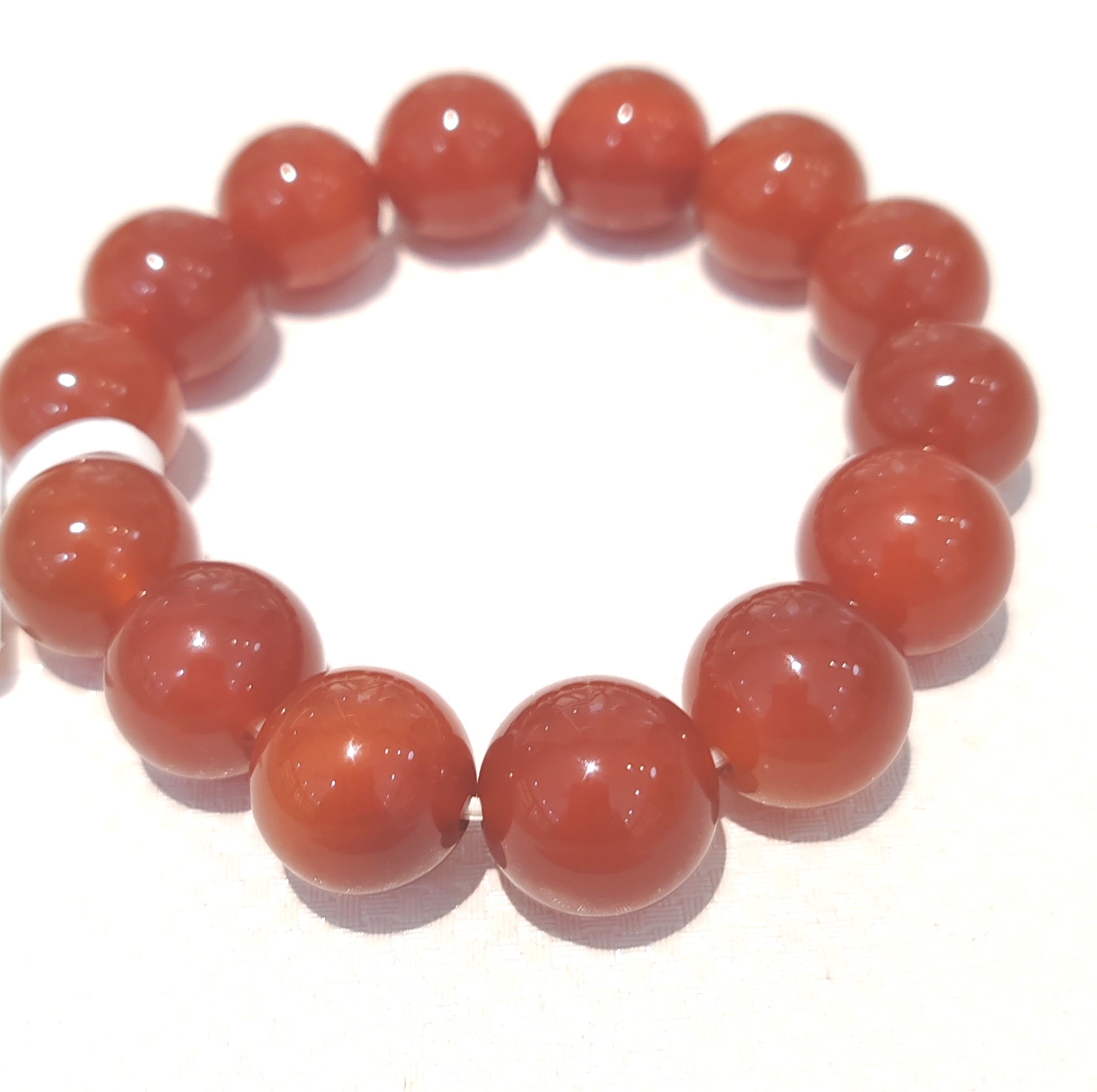 玉石手串男女款本命年转运佛珠单圈