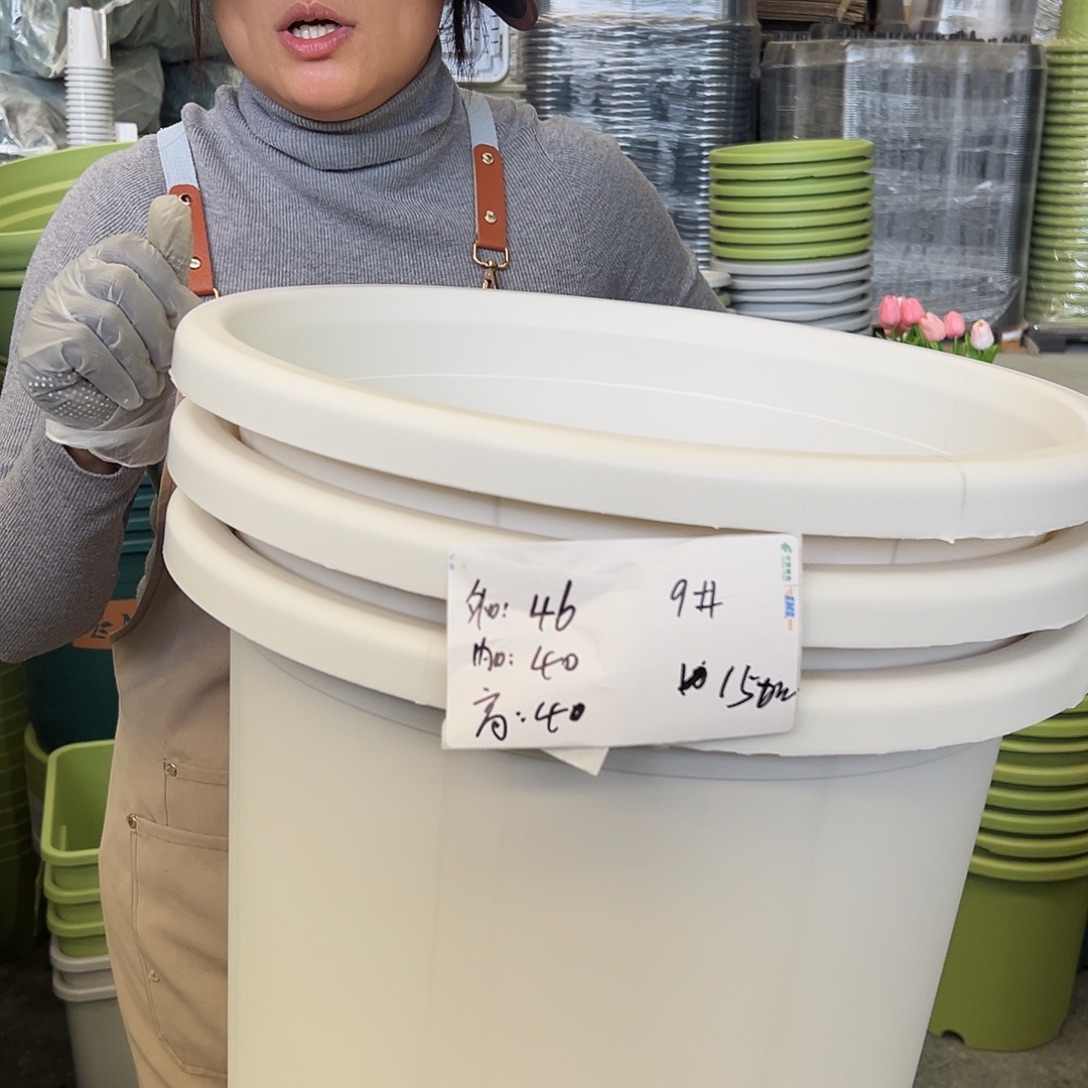 瑕疵四季盆9#白色3个无托