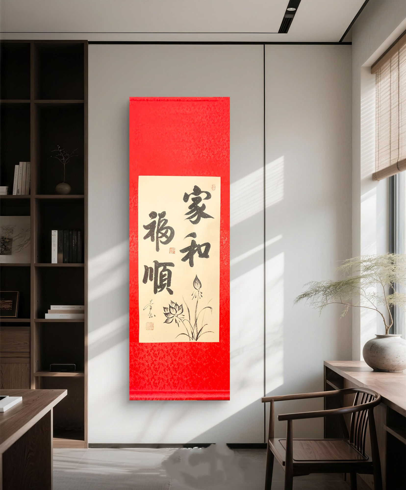 《家和福顺》玄关 客厅 卧室 书房 茶室 餐厅装饰书法作品