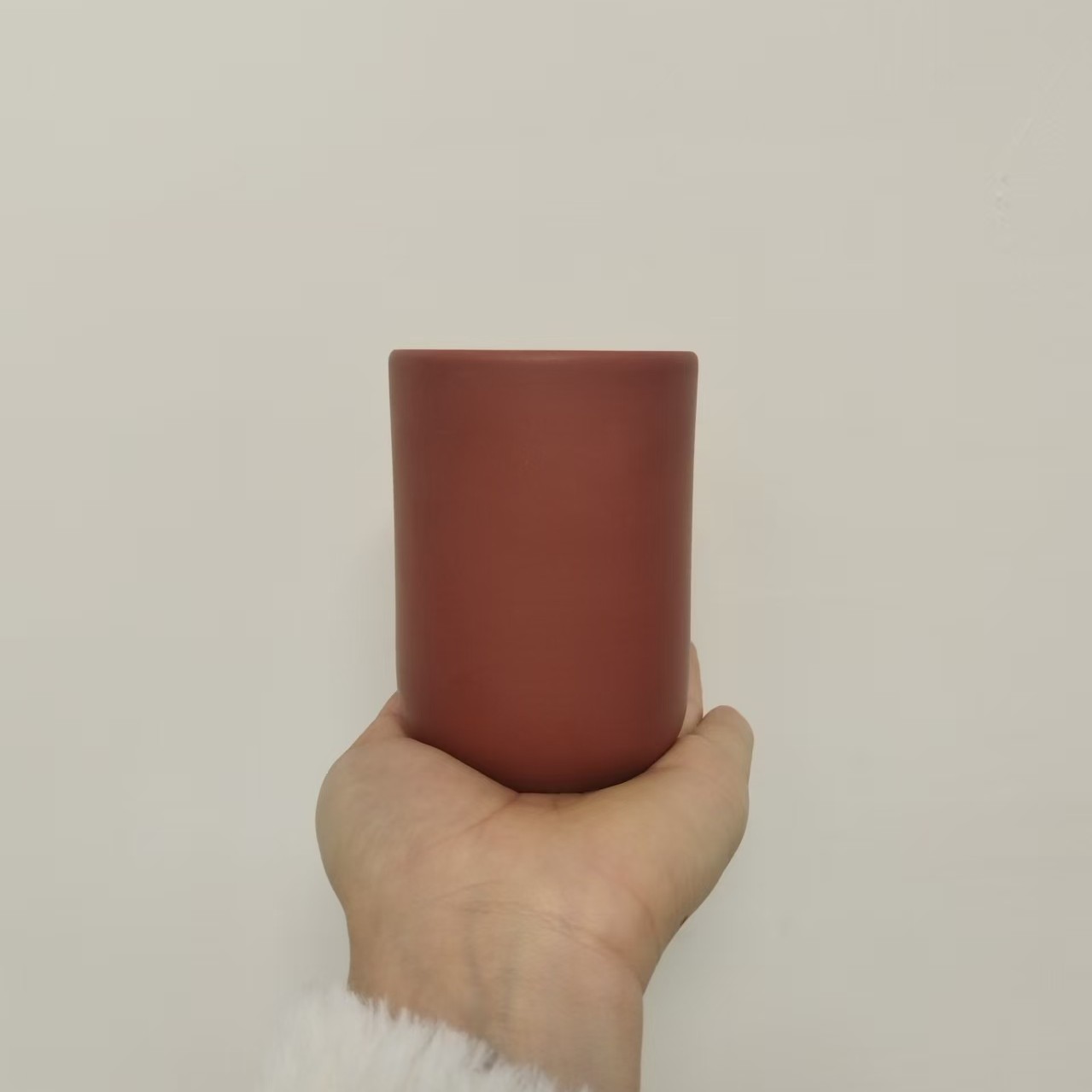 柴烧儒陶系列直筒杯