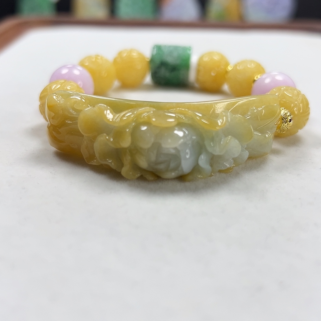 翡翠未镶嵌手链手牌