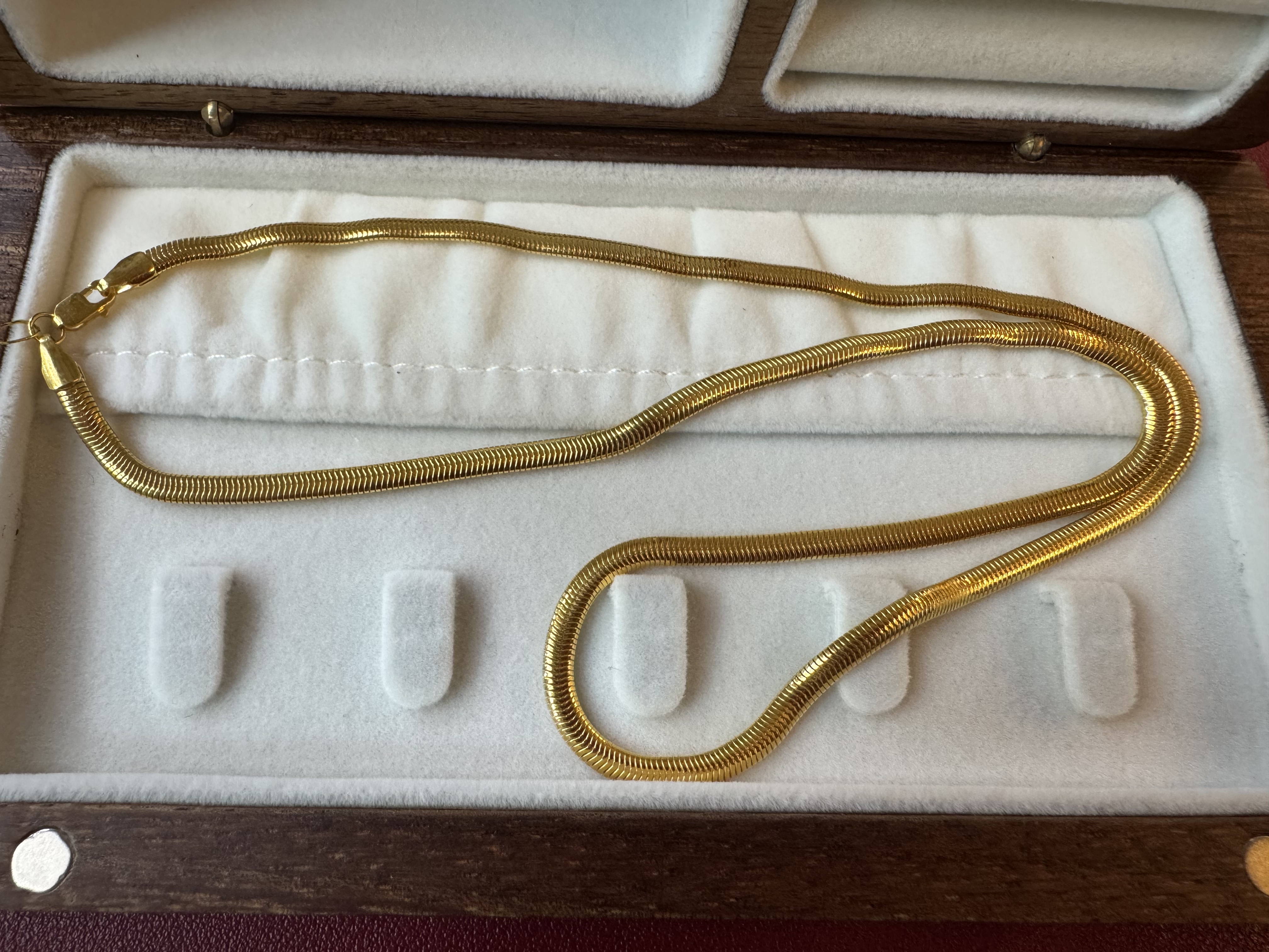 足金百搭精致蛇骨项链