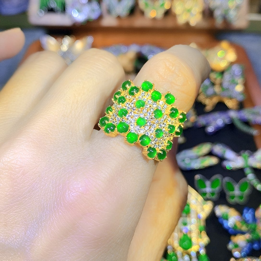 吊坠(不含链)银S925镶嵌翡翠