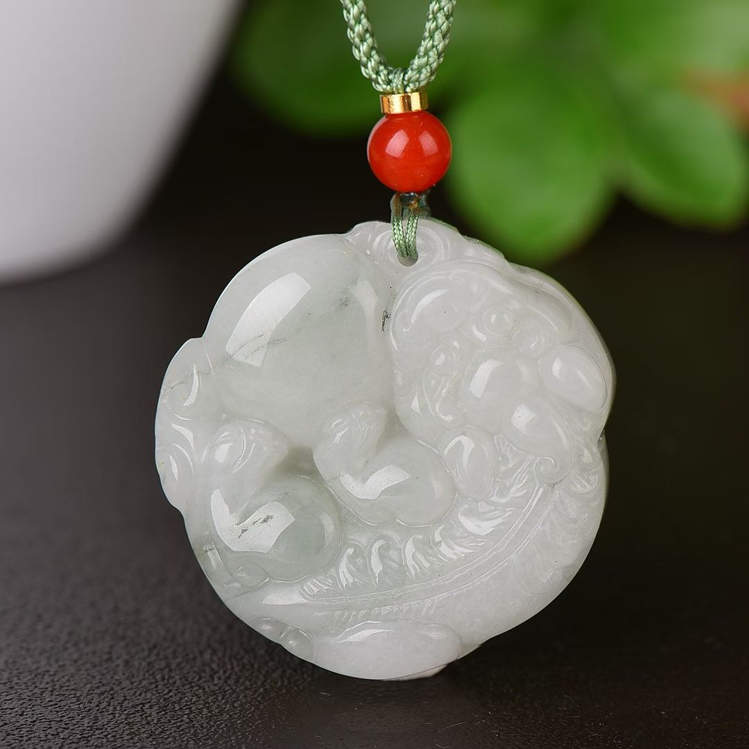 精品天山翠有求必应挂件貔貅寓意吉祥如意
