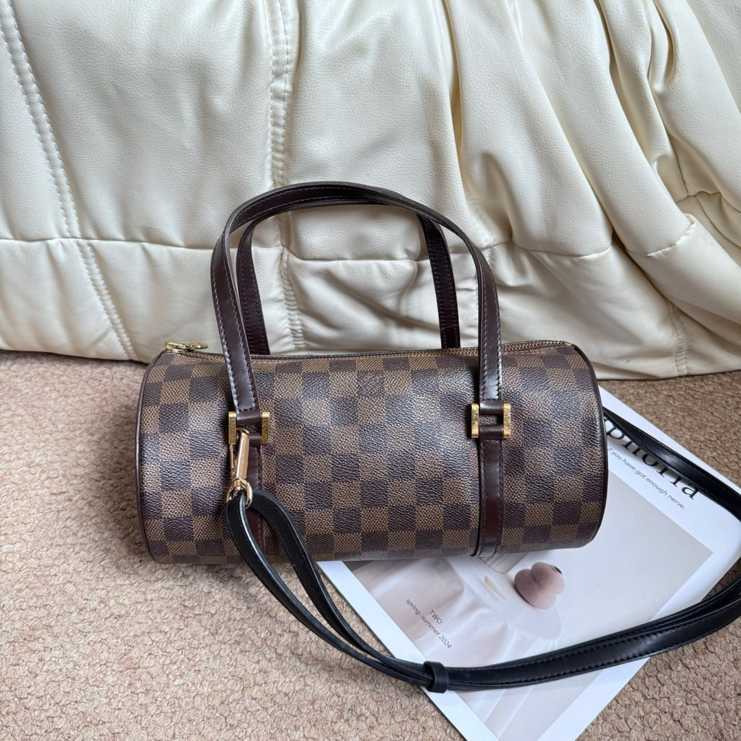 95新 LouisVuitton/路易威登 LV 棕棋盘格 中古巴比龙/612068625