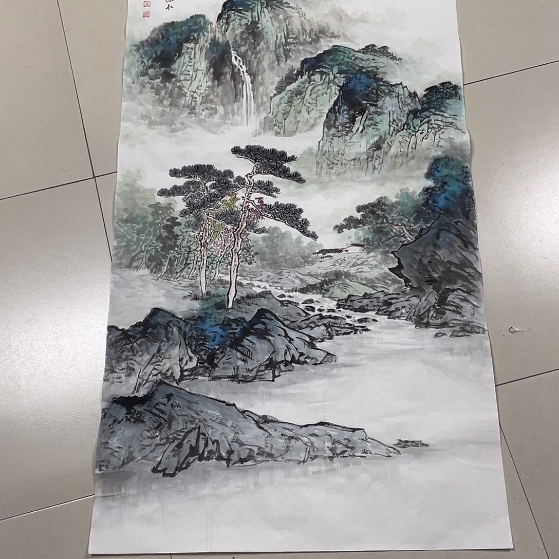 知***否国画四尺画芯 捡漏