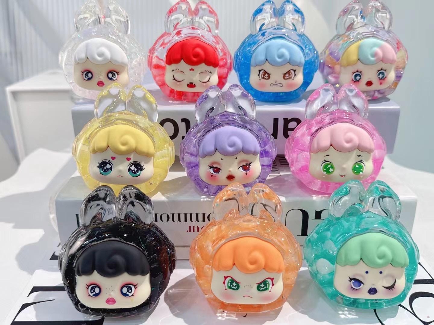 网红潮玩可爱创意表情丰富Q版梦梦兔手工diy摆件