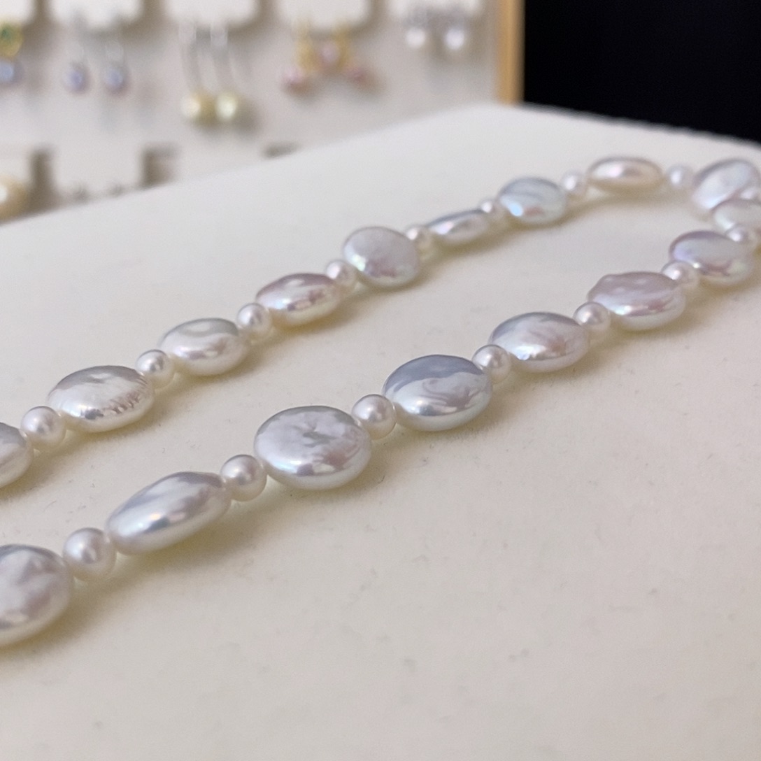 淡水珍珠颈饰银S925镶嵌