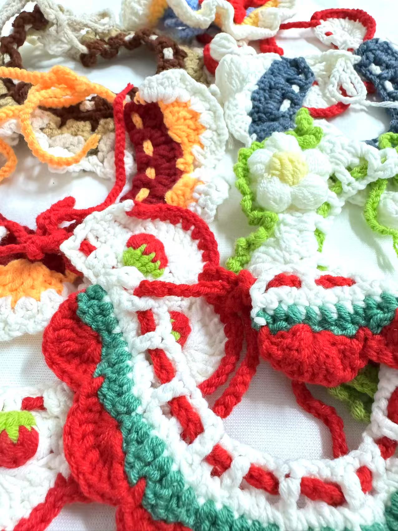 狗狗猫咪可爱口水巾宠物围脖领结围兜小型犬布偶蓝白泰迪比熊装饰