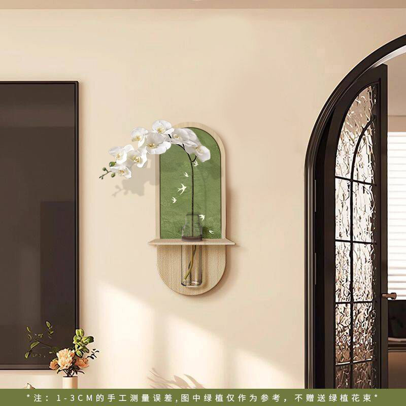 中古风餐厅装饰画绿色复古墙面挂件客厅背景墙壁画艺术品壁饰砂岩