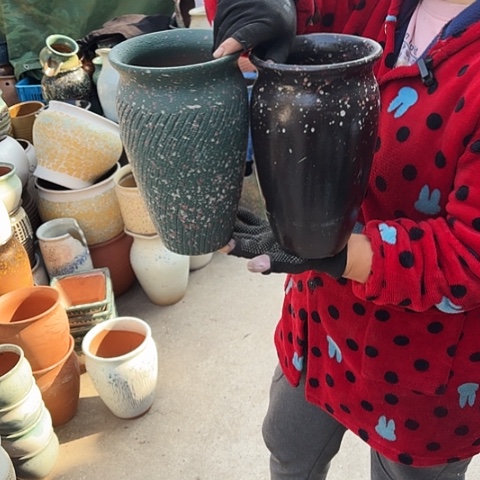 口15高25瑕疵盆子。