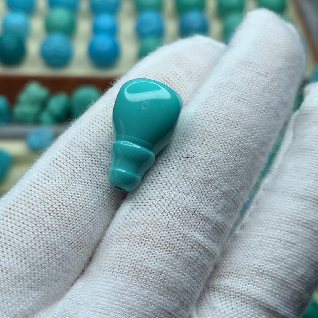 瓷釉级卡11蓝绿色三通