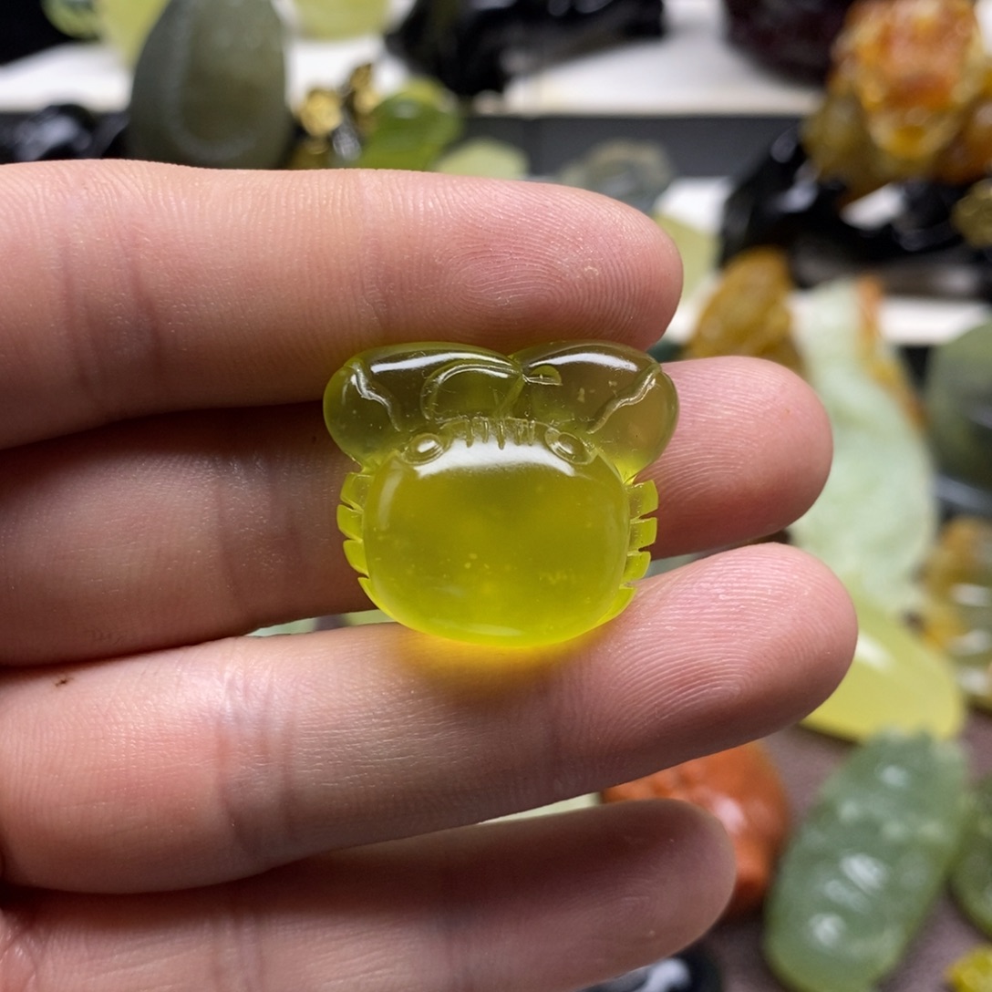 岫玉螃蟹吊坠未镶嵌