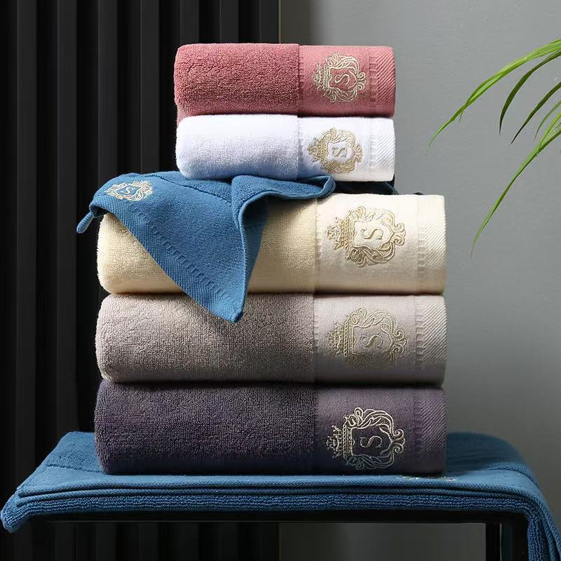 五星级酒店纯棉毛巾+浴巾家用情侣套装