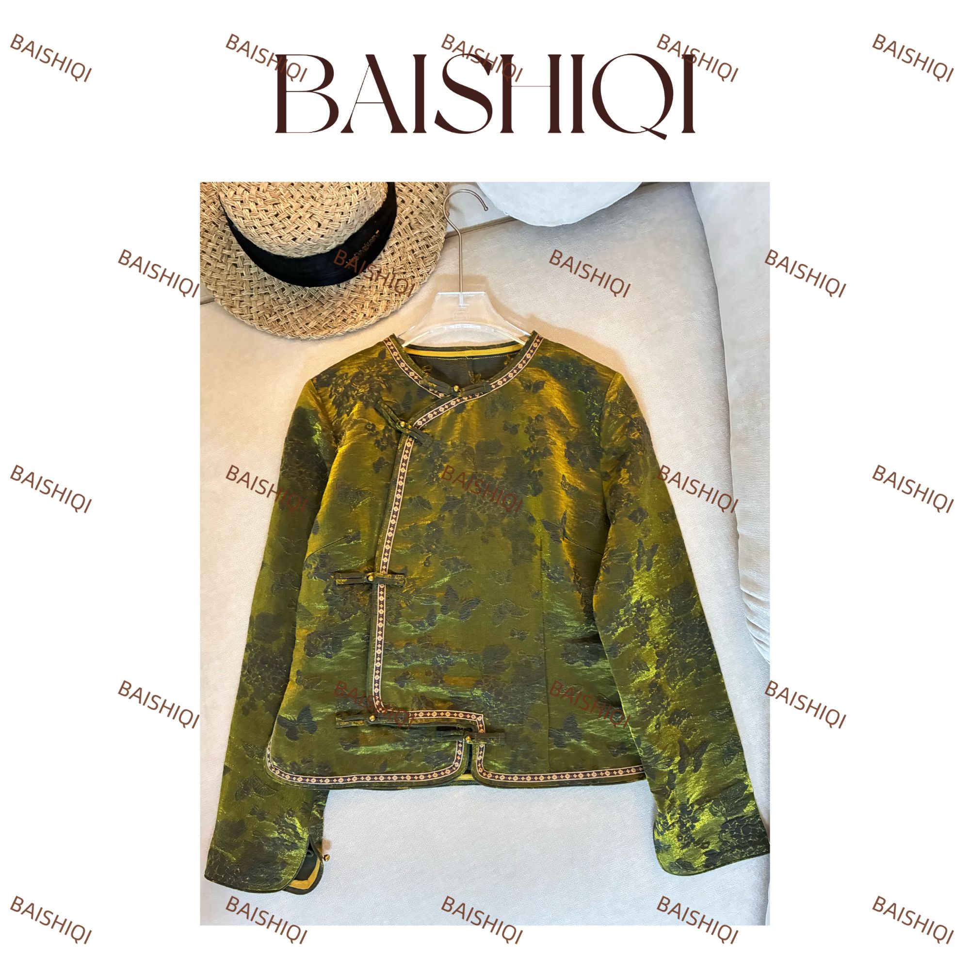 月百万【镶金云深】NEW 新中式国风提花短外套B09096