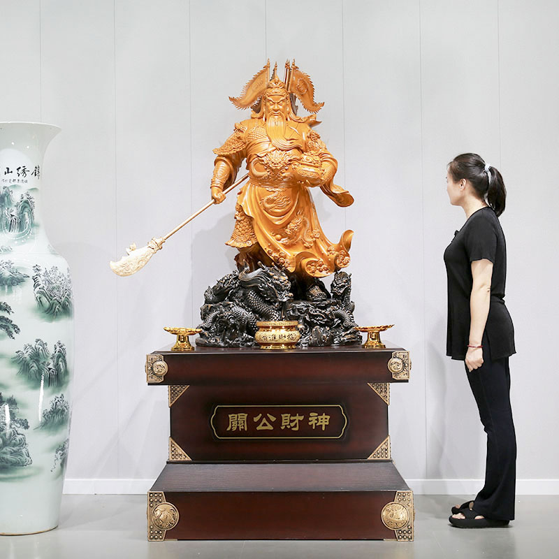 关二爷落地摆件家居玄关供奉武财神饭店铺公司开业礼品乔迁送礼物