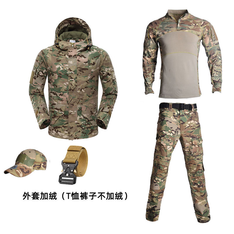戈伐冬季G8战术加绒冲锋衣四代针织棉弹力训练工作服