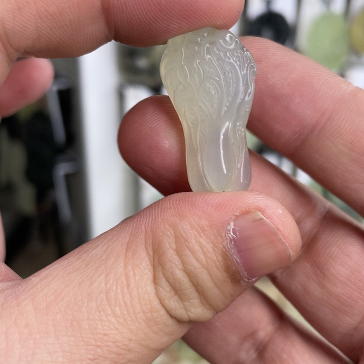 【闪购商品】岫玉颈饰未镶嵌白菜