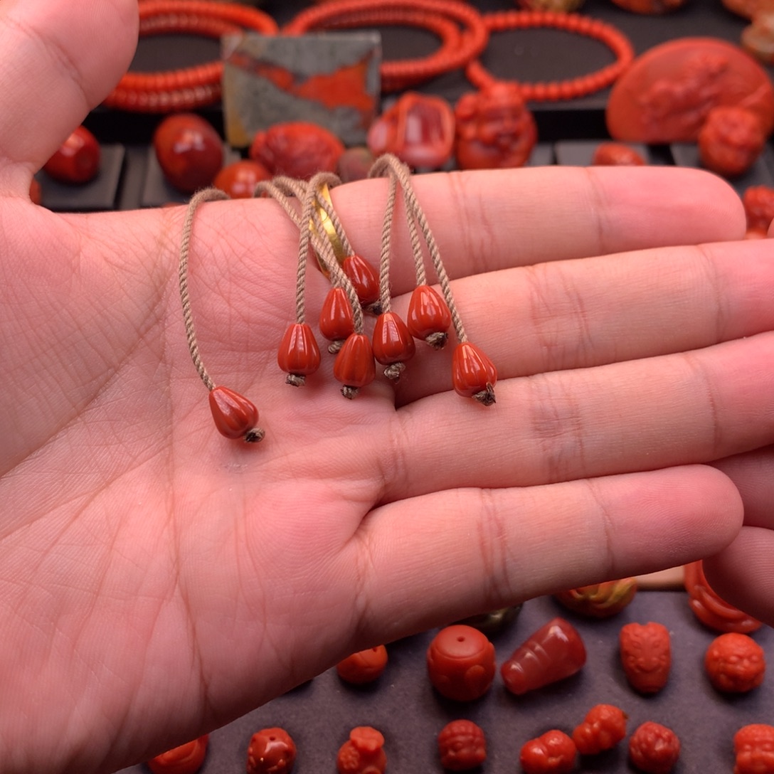 南红玛瑙未镶嵌南红精工弟子珠6mm+多样性发其一